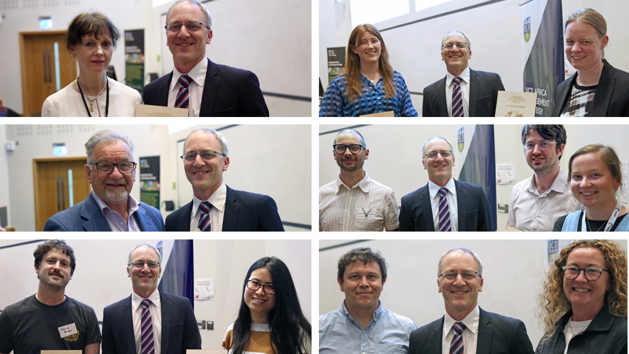  Winners at the UCD Earth Institute from the School of Archaeology - Prof. Graeme Warren and PhD Student Meaghan Mackie. 